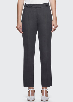 black linen ankle pants