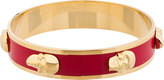 Thumbnail for your product : Alexander McQueen Gold & Red Enamel Skull Bangle