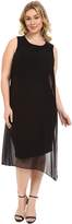 Thumbnail for your product : Vince Camuto Specialty Size Plus Size Sleeveless Dress with Asymmetrical Chiffon Overlay