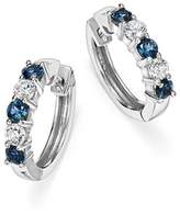 Thumbnail for your product : Bloomingdale's Blue Sapphire and Diamond Hoop Earrings in 14K White Gold - 100% Exclusive