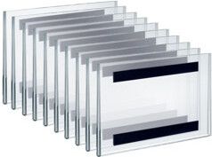 Azar Displays Clear Acrylic Magnet Back Sign Holder Frames 6" W x 4" H - Horizontal / Landscape, 10-Pack