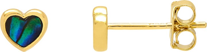 Estella Bartlett Abalone Heart Stud Earrings