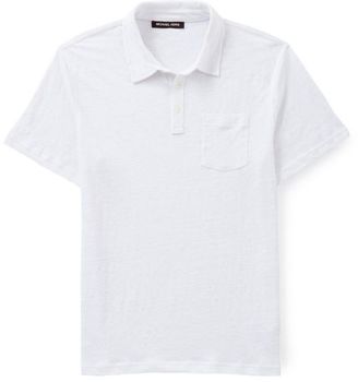 Michael Kors Solid Linen Polo Shirt
