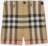 Thumbnail for your product : Burberry Childrens Check Stretch Cotton Tailored Shorts Size: 10Y