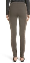 Thumbnail for your product : Lafayette 148 New York Punto Milano Faux Suede Paneled Leggings