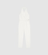 reiss halter neck jumpsuit