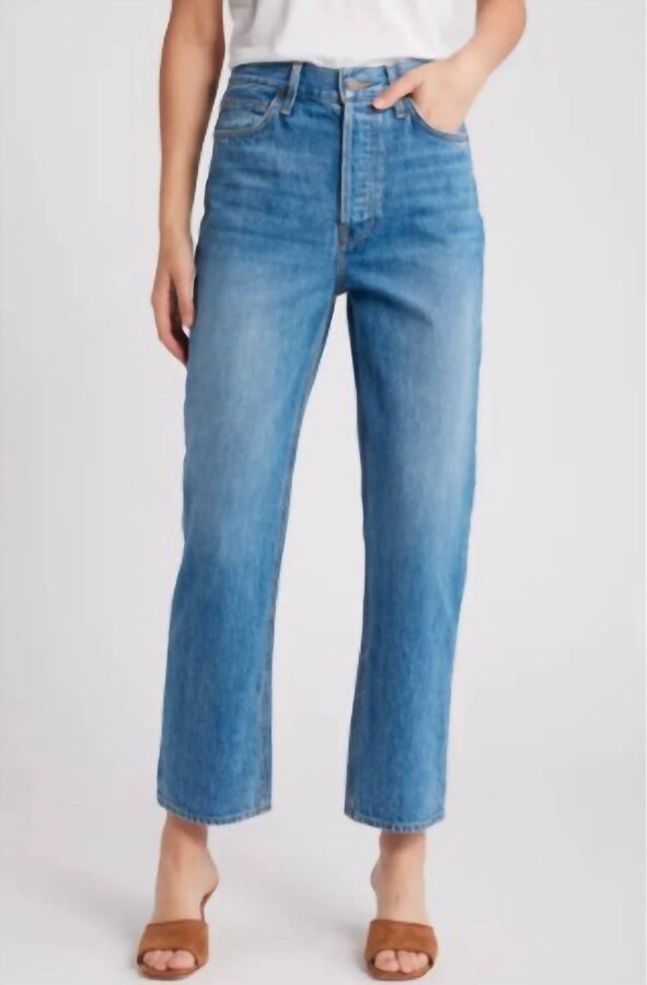 Veronica Beard Daniela Ankle Straight Leg Jeans In Lakeshore Blush