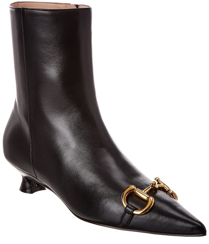 gucci trip logo bootie