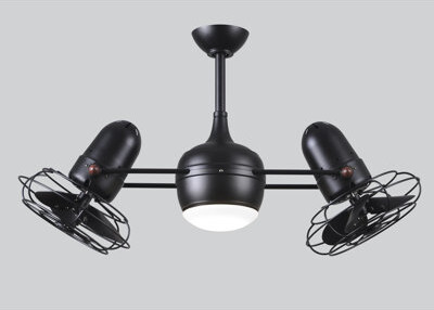 Matthews Fan Company 13" Dagny 6 - Blade LED Dual Ceiling Fan with Remote Control and Light Kit Included