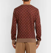 Thumbnail for your product : Gucci Logo-Intarsia Wool and Alpaca-Blend Sweater - Men - Brown