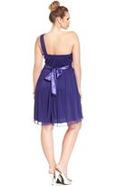 Thumbnail for your product : Trixxi Plus Size One-Shoulder Beaded A-Line Dress