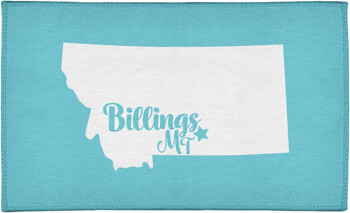 East Urban Home Billings Montana Poly Chenille Blue Area Rug