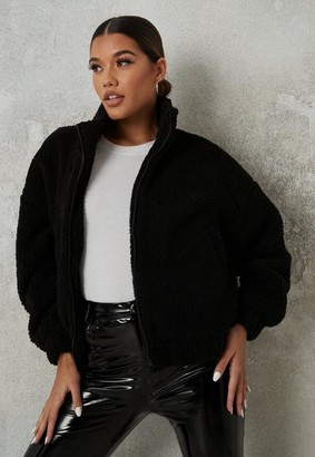 black borg teddy jacket