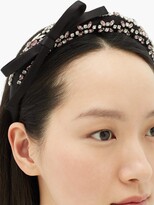 Thumbnail for your product : Prada Crystal-embellished Bow-appliquéd Satin Headband - Black