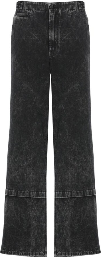 Lanvin Belted Wide-Leg Jeans