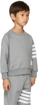 Thumbnail for your product : Thom Browne Kids Grey Loopback 4-Bar Sweatshirt