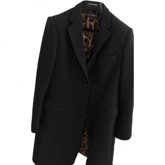 Dolce & Gabbana Anthracite Wool Coat for Women