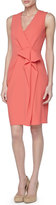 Thumbnail for your product : Paule Ka Sleeveless Draped-Front Dress, Coral