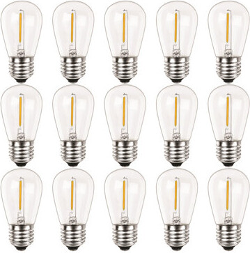 Newhouse Lighting 1 Watt (11 Watt Equivalent), S14 LED Dimmable Light Bulb, (2700K) E26/Medium (Standard) Base