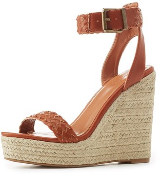 Charlotte Russe Braided Two-Piece Espadrille Wedge Sandals