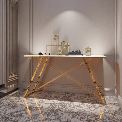 Orren Ellis Fashionable Luxury-style Console Table