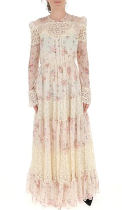 lorenzo beige embroidered maxi dress
