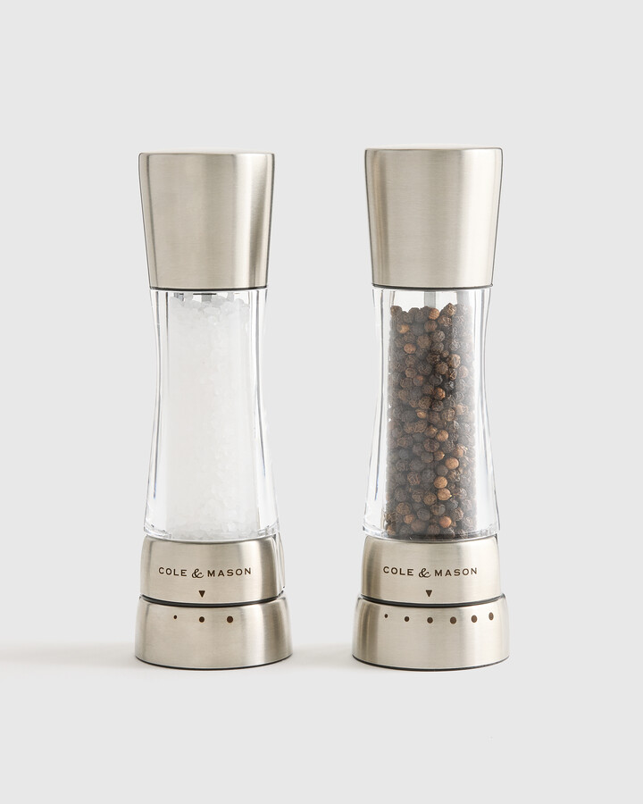 Cole & Mason | Derwent Salt & Pepper Grinder Set, Plastic