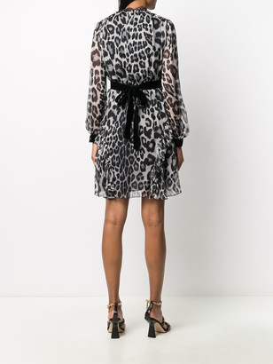 Blumarine Leopard Print Wrap Dress