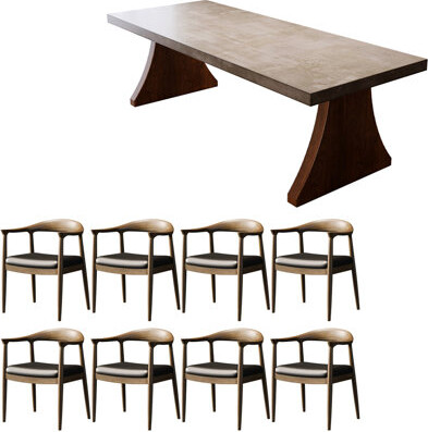 Waagy Modern style high-grade solid wood table set