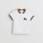 Thumbnail for your product : Burberry Icon Stripe Detail Cotton Polo Shirt