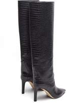Thumbnail for your product : Jimmy Choo Mavis 85 Crocodile Effect Leather Boots - Womens - Dark Grey