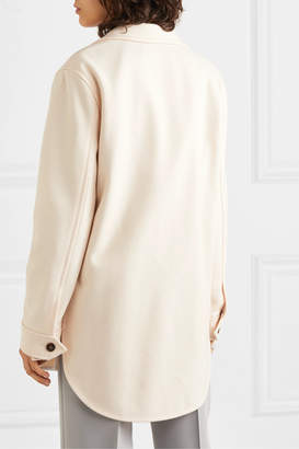 Cédric Charlier Oversized Double-breasted Wool-blend Coat - Baby pink