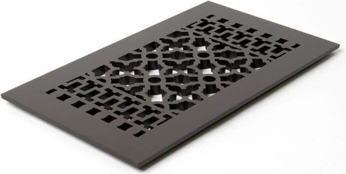 Reggio Registers Scroll Series 6 in. x 12 in. Aluminum Grille, Oil Rubbed Bronze without Mounting Holes