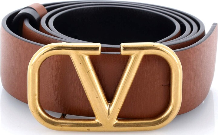 VALENTINO GARAVANI VLogo Reversible Belt Leather Wide