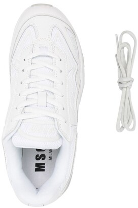 MSGM Panelled Lace-Up Sneakers
