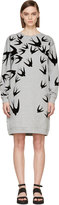 Thumbnail for your product : McQ Grey Velvet Swallow Sweatshirt Dress