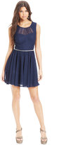 Thumbnail for your product : City Studios Juniors' Lace Back-Cutout Dress