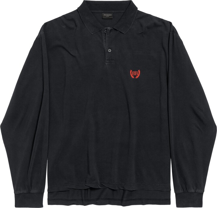 Balenciaga Cotton Laurel Crest Polo Shirt