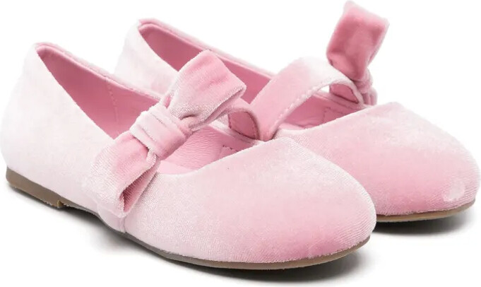 Age of Innocence Mia velvet ballerina shoes