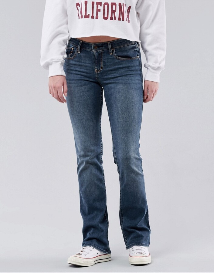 Hollister bootcut jeans in indigo - ShopStyle