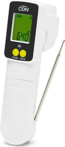CDN CDNProAccurateInfraredLaser/ThermocoupleProbe2-in-1Thermometer,White