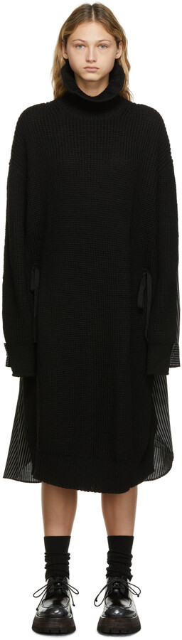 Regulation Yohji Yamamoto Black R-High Contrast Dress - ShopStyle