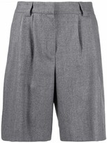 Thumbnail for your product : Pt01 High Rise Wool Shorts