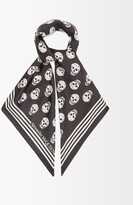Thumbnail for your product : Alexander McQueen Skull-print Silk-twill Scarf