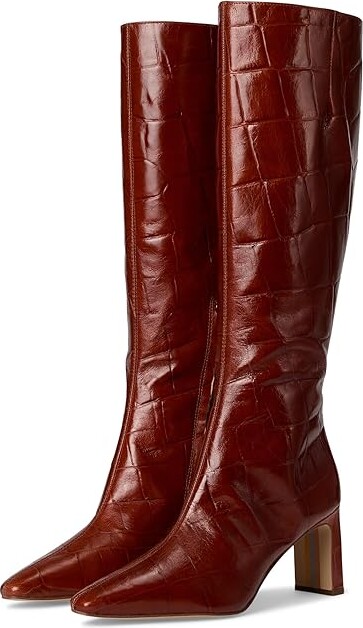 Sam Edelman Sylvia 2 Women's Boots New Cognac Wide Calf : 8 M, Leather