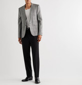 Thumbnail for your product : Saint Laurent Prince of Wales Checked Wool Blazer - Men - Gray