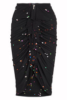 Thumbnail for your product : Givenchy Confetti-print black jersey skirt