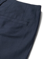 Thumbnail for your product : Nicholas Daley Tapered Pleated Cotton Trousers