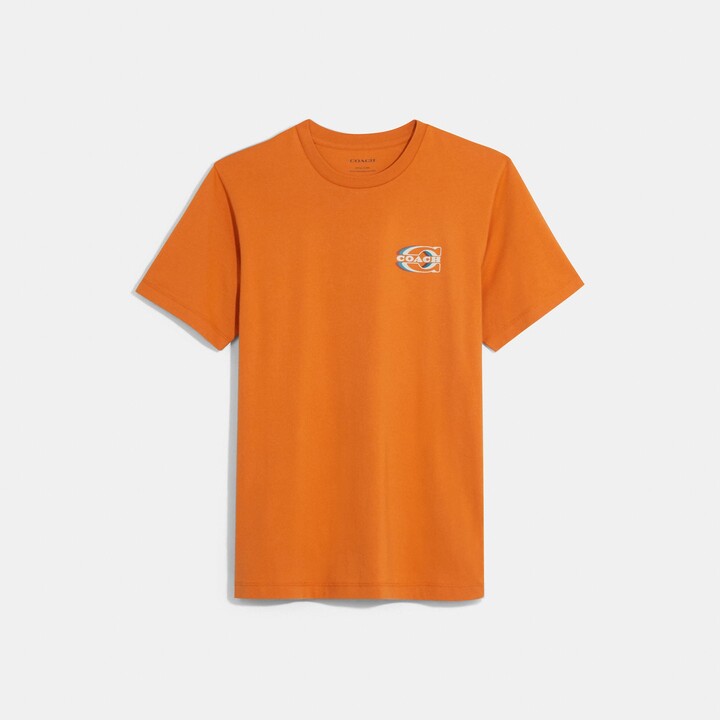 Sunnei monogram-jacquard Cuban-collar Shirt - Orange