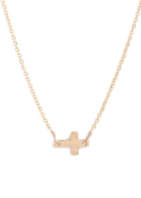 Nashelle Side Cross Pendant Necklace